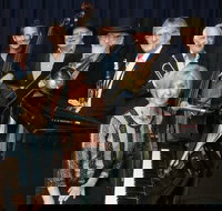 The Caxton Street Jazz Band in the Swigmore Hall at Robert Channon Wines - Restaurant Canberra