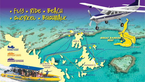 Scenic Flight - Great Barrier Reef, Heart Reef, Whitehaven Beach & Hill Inlet! - Restaurant Canberra 0